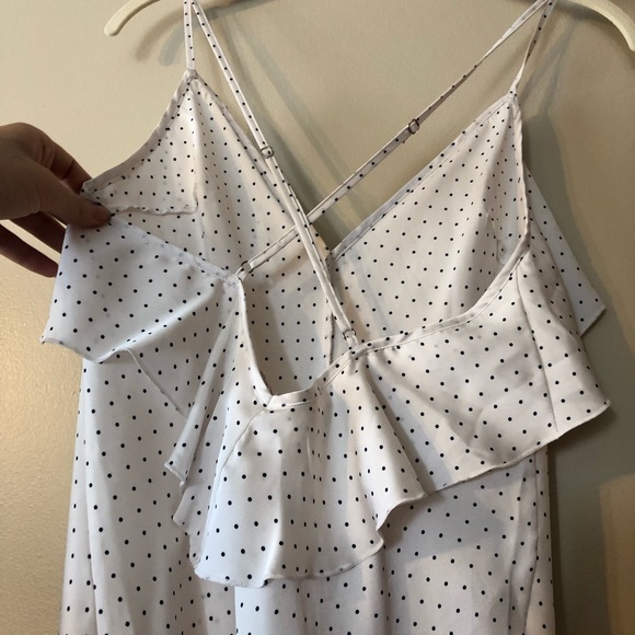 Victoria's Secret Satin Ruffle PolkaDot Midi Dress - Picture 4 of 5